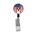 Teachers Aid American Flag & Boxer Retractable Badge Reel TE889365